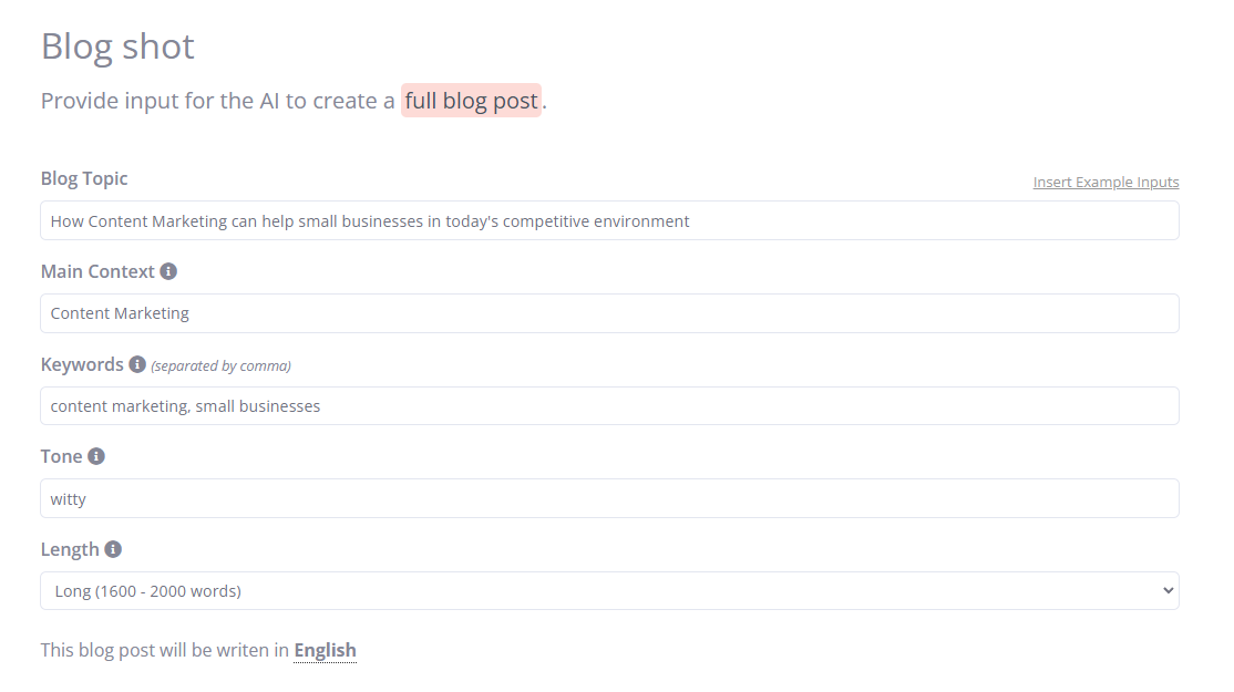 Blog Example Output Example Blog Post: How to Leverage Content Marketing to Outshine the ...